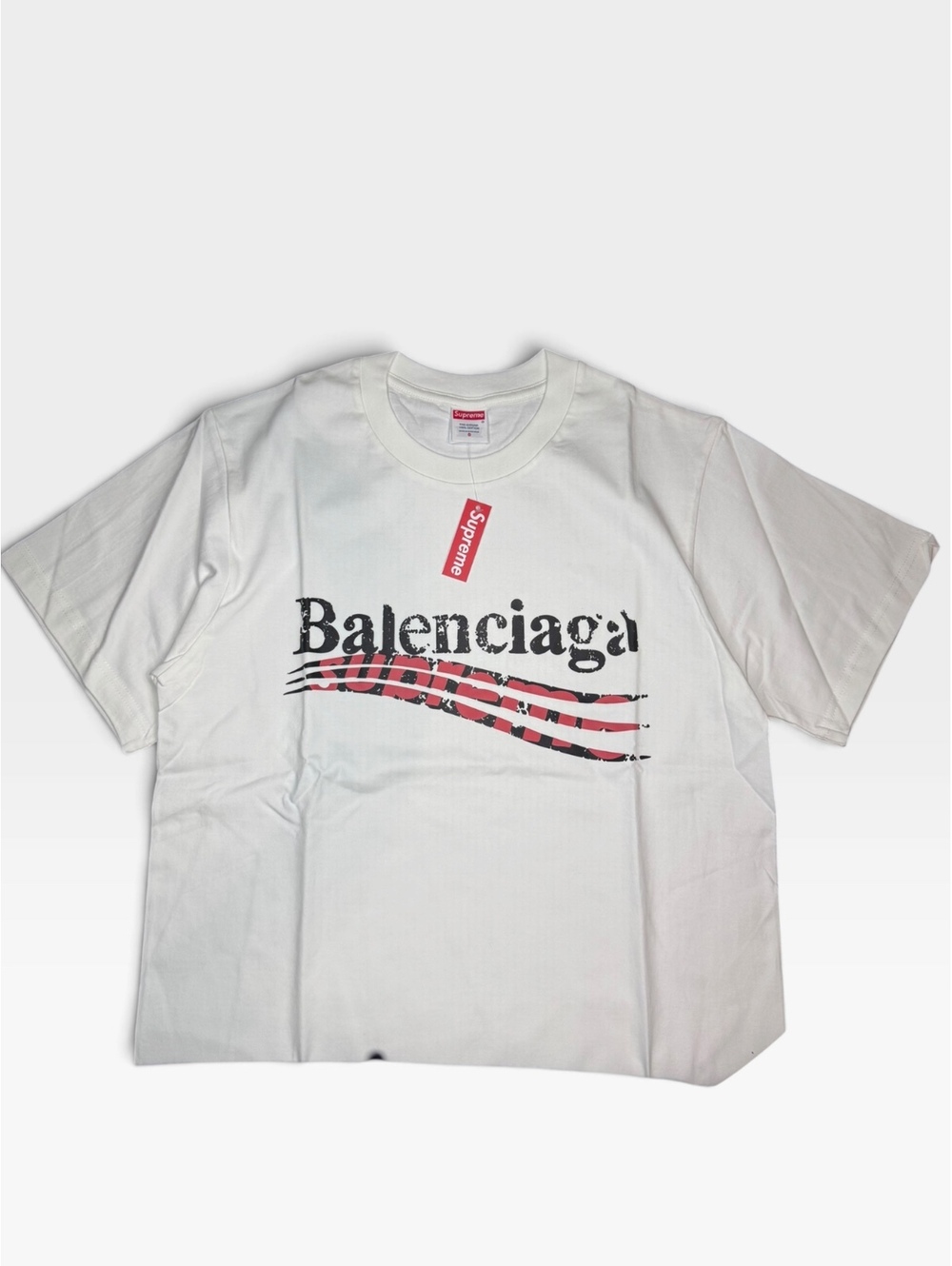 Balenciaga wave logo white T-shirt